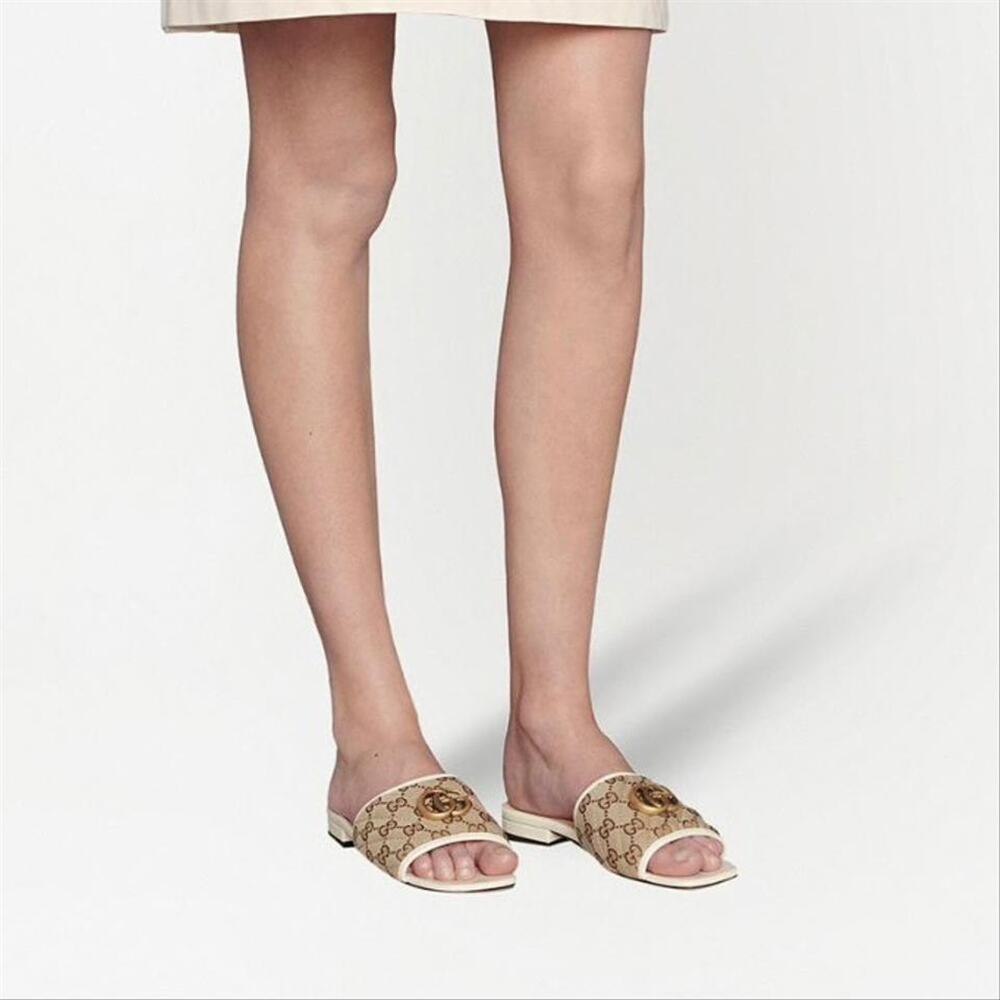 GUCCI Jolie Marmont GG logo supreme leather slides slippers sandals - Picture 5 of 5